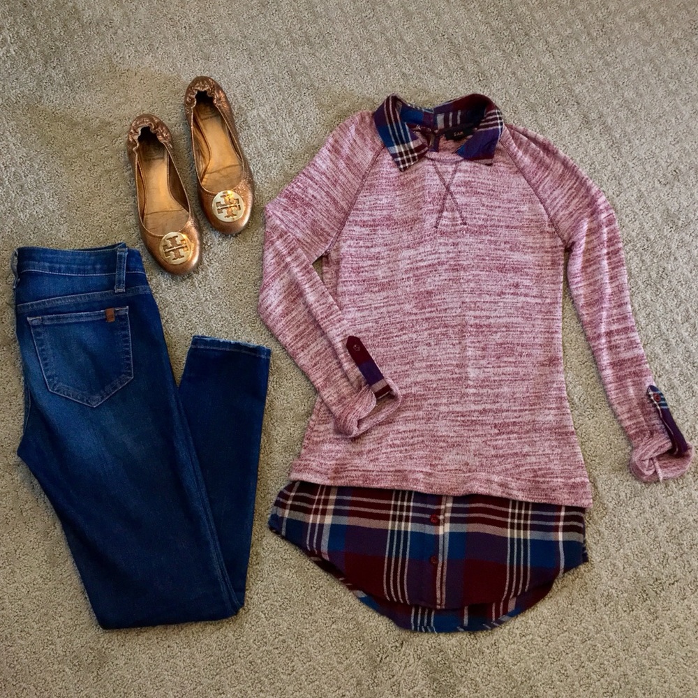 Layered sweater top